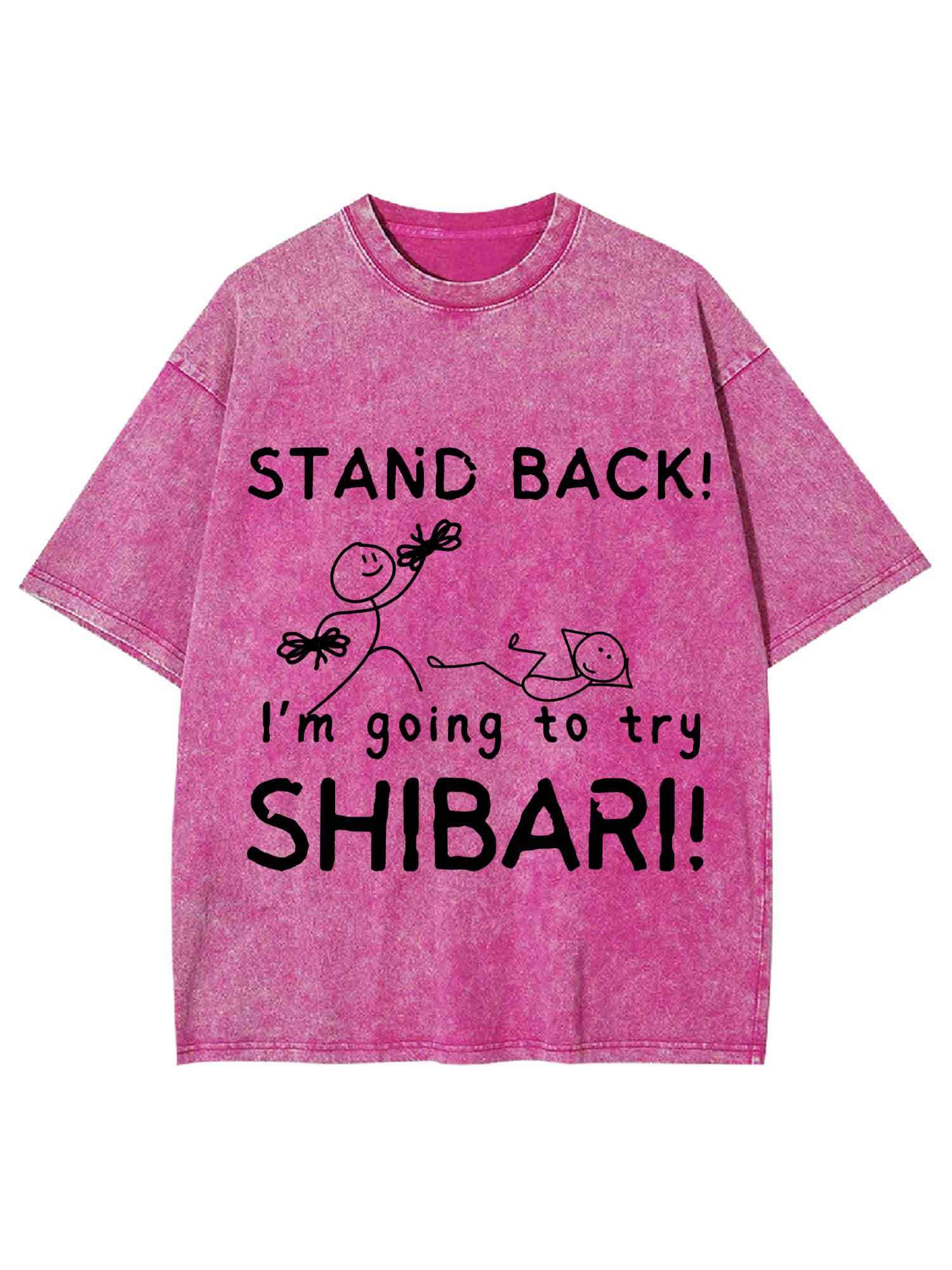 STAND BACK! WASHED TSHIRT