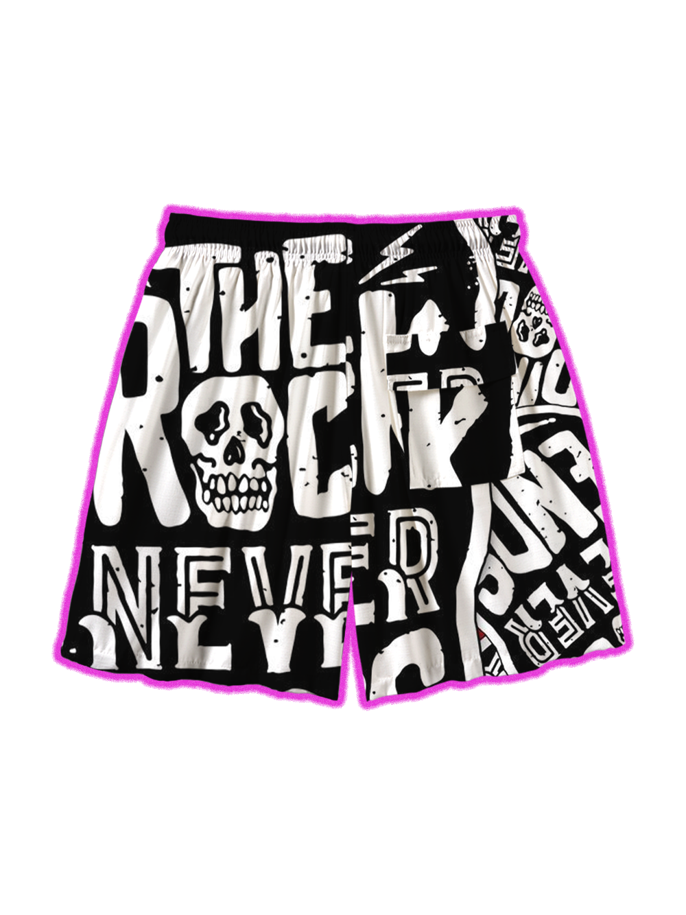 THE ROCK NEVER DIES ALL OVER PRINT SHORTS