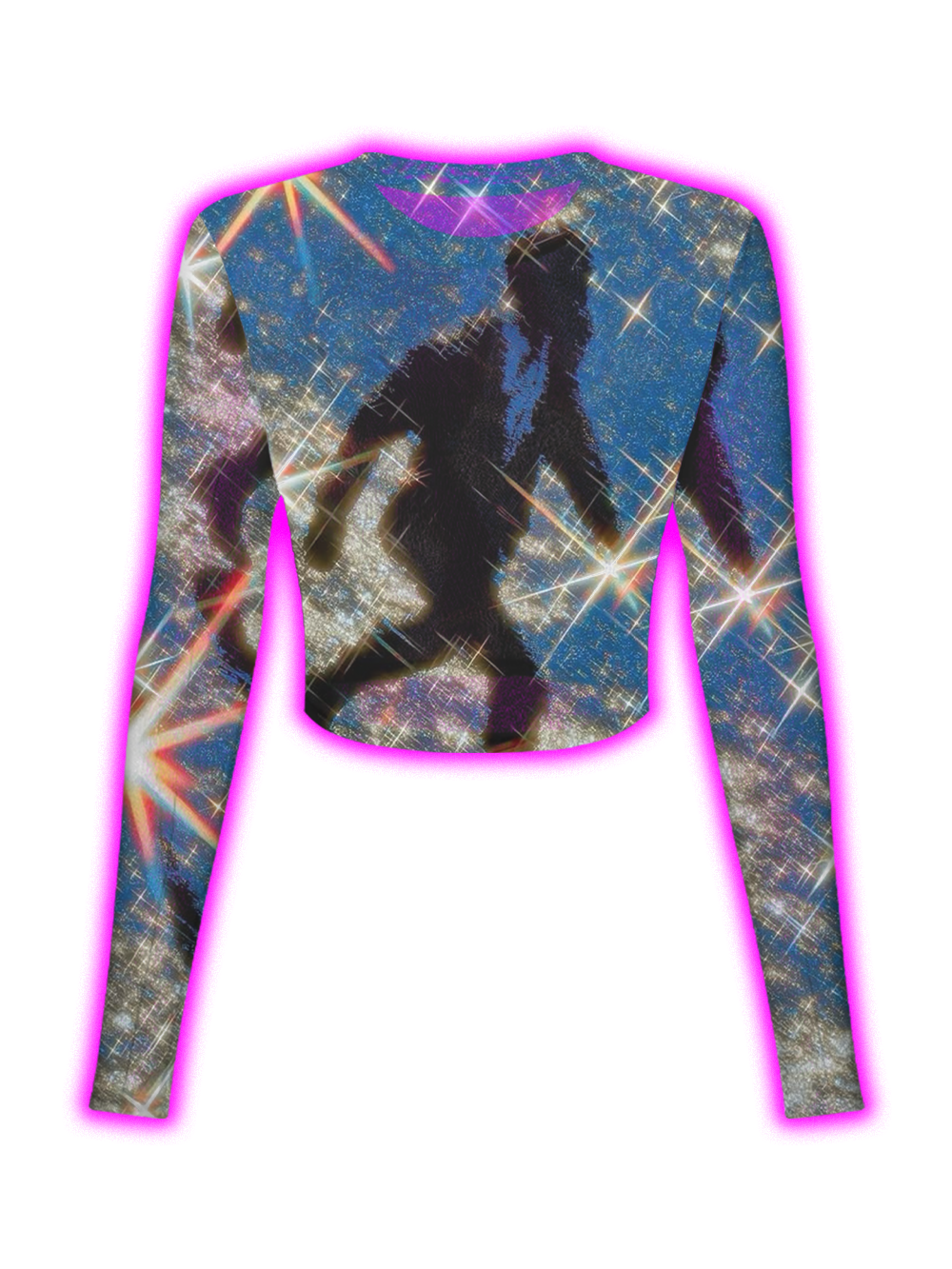 DISCO SHADOW SPARKLE MESH TOP