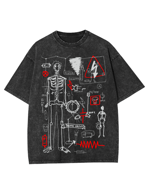 Human Processes Washed Tshirt-ClassyOutlaw