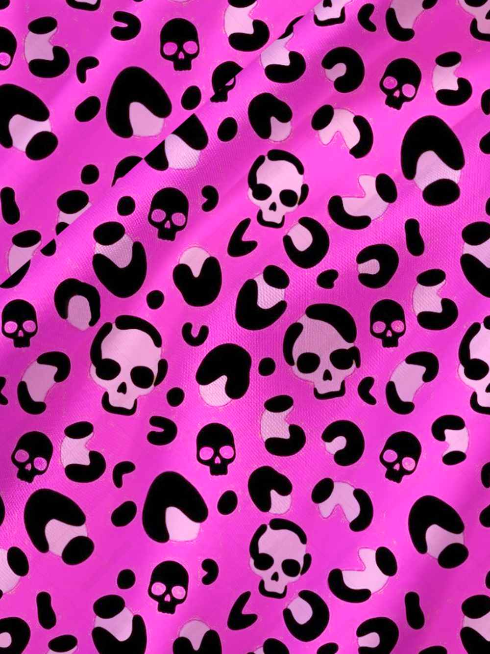PINK LEOPARD SKULL SATIN CROSS BACK MINI DRESS