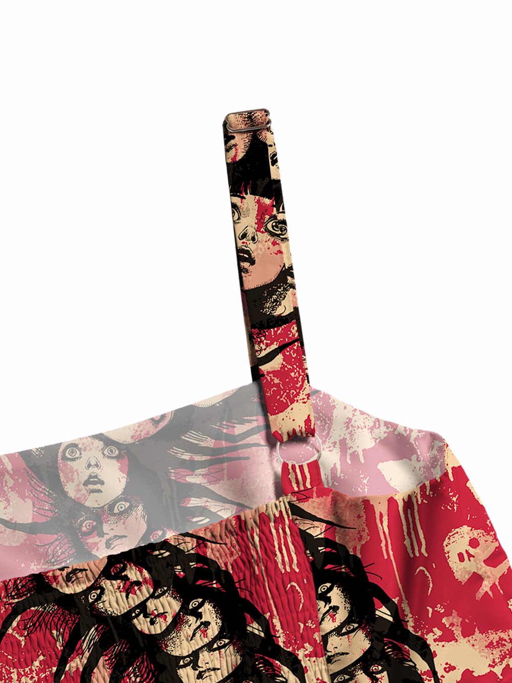 TWISTED FACES CRAWL WIDE STRAPS MAXI DRESS