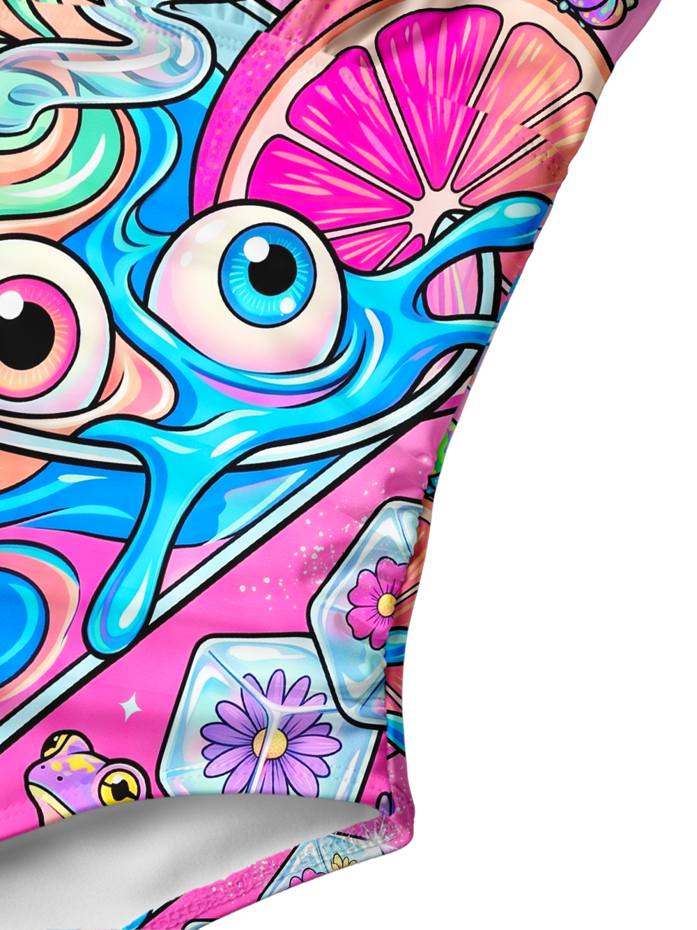 MELTING COSMIC EYES V-NECK ONE PIECE SWIMSUIT