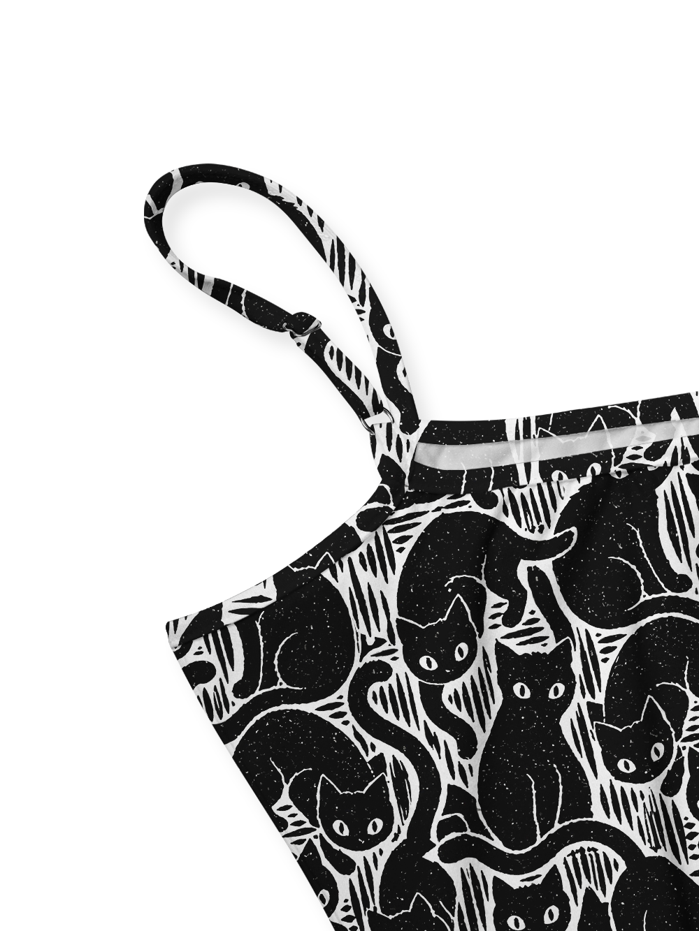 NIGHT STALKER FULL-PRINT SPAGHETTI-STRAP TOP