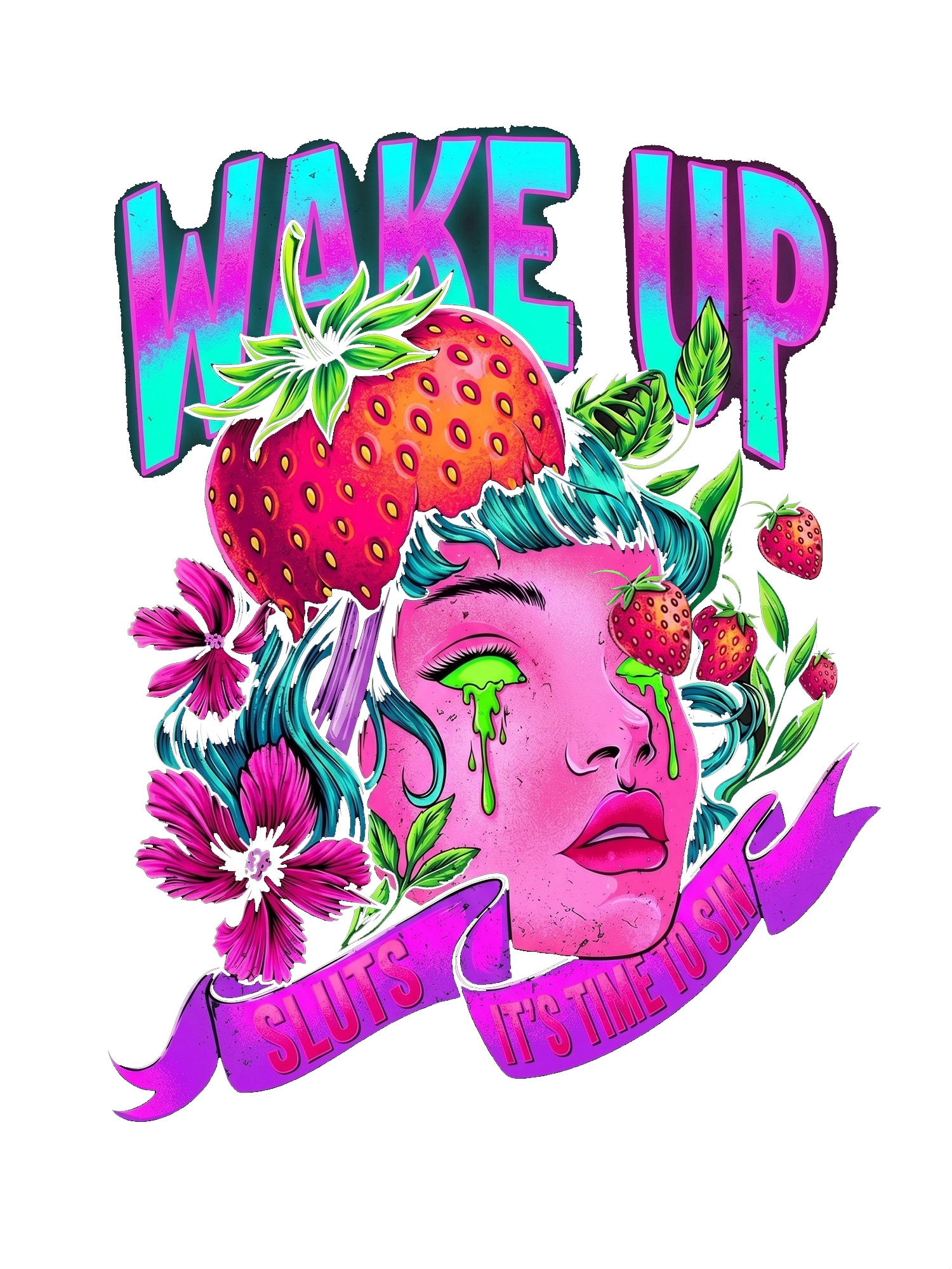 WAKE UP WASHED TSHIRT