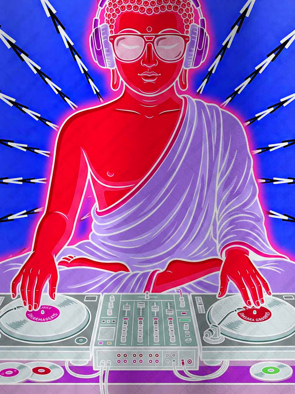 DJ BUDDHA ECO OVERSIZED GRAPHIC TEES