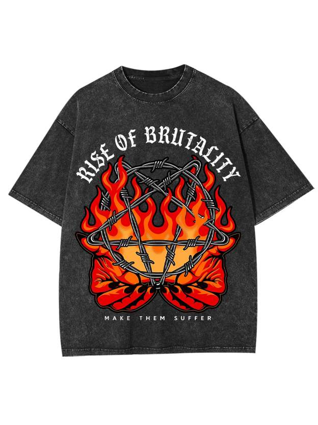 Rise Of Brutality Washed Tshirt