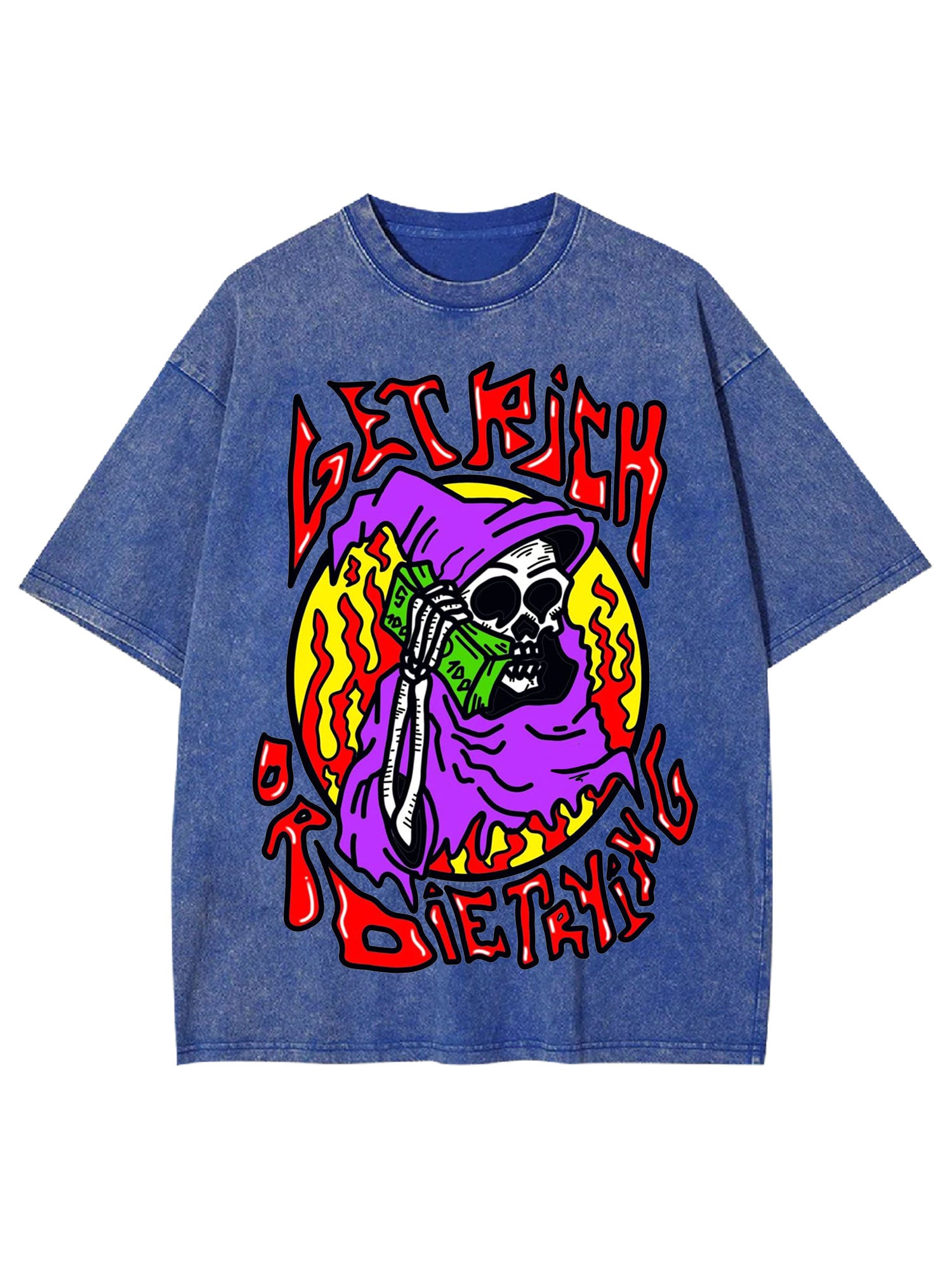 Get Rich Or Die Trying Washed Tshirt