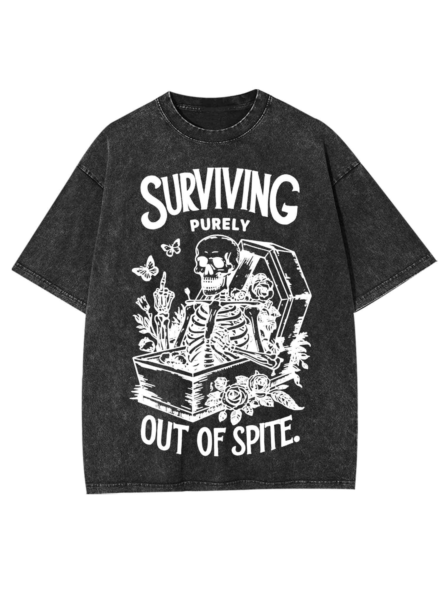 Surviving Purely Out Of Spite Washed Tshirt