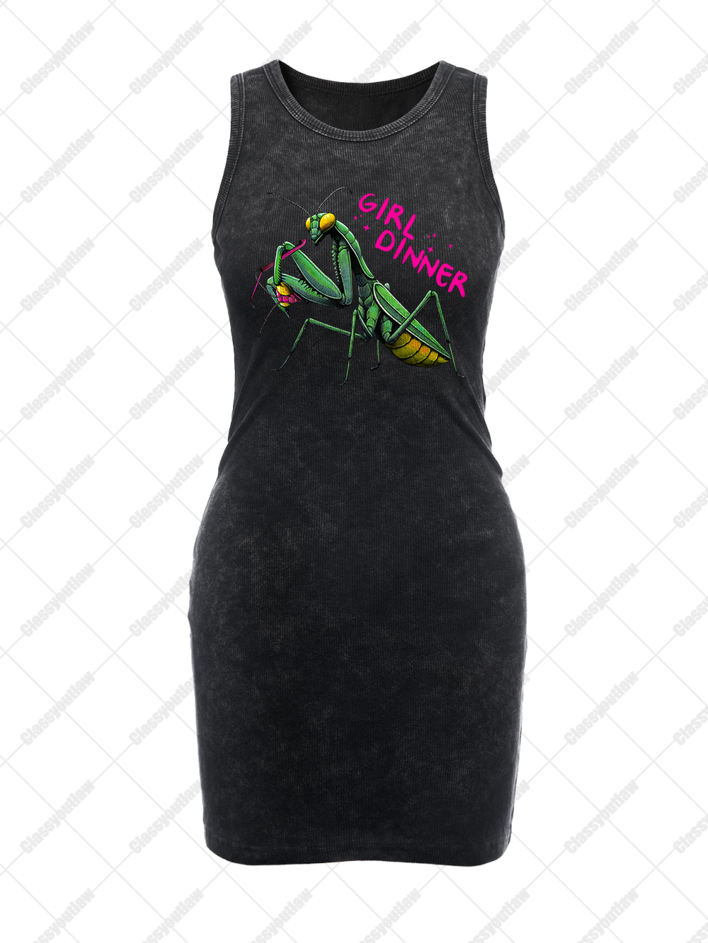 GIRL DINNER VINTAGE BODYCON TANK DRESS