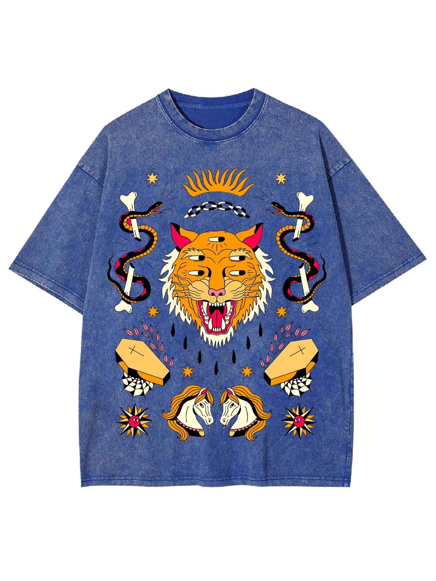 Tiger Of 5 Eyes Washed Tshirt