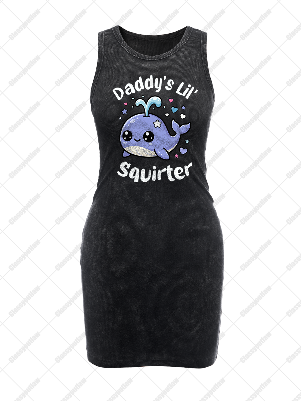 DADDY’S LIL’ SQUIRTER VINTAGE BODYCON TANK DRESS