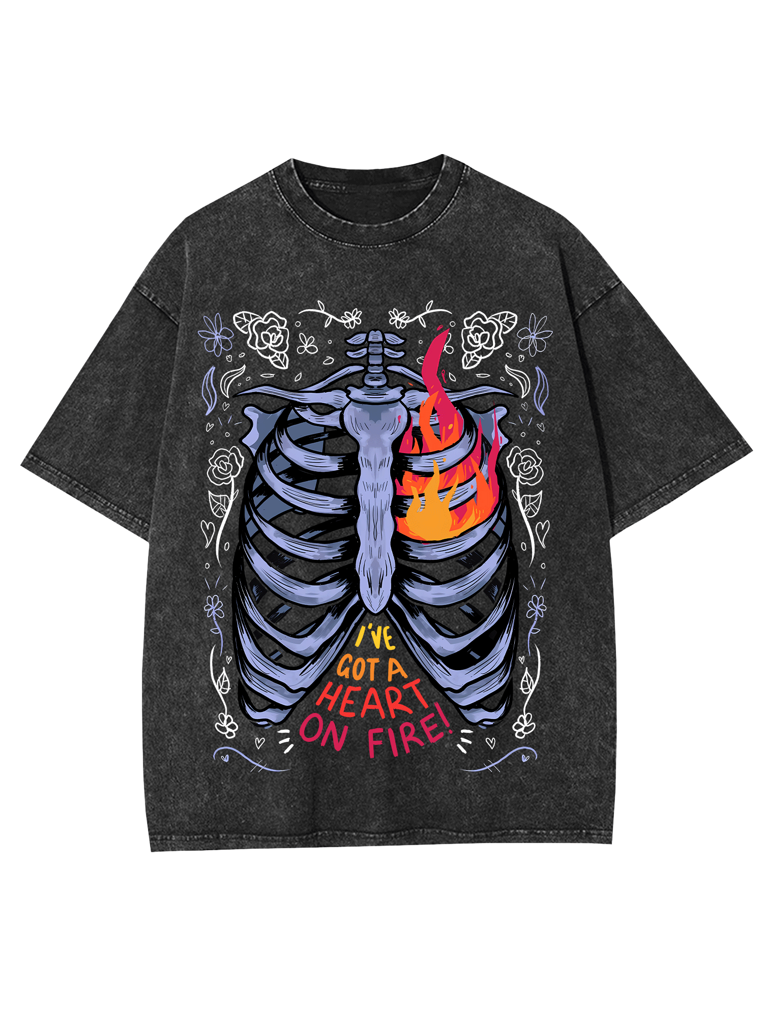 I've Got A Heart On Fire Washed Tshirt