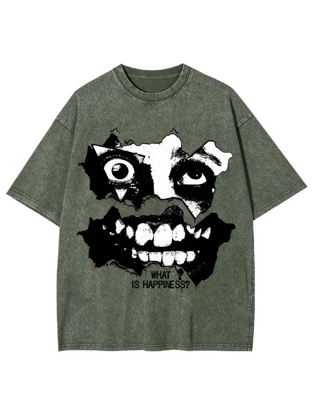What Is Happiness? Washed Tshirt