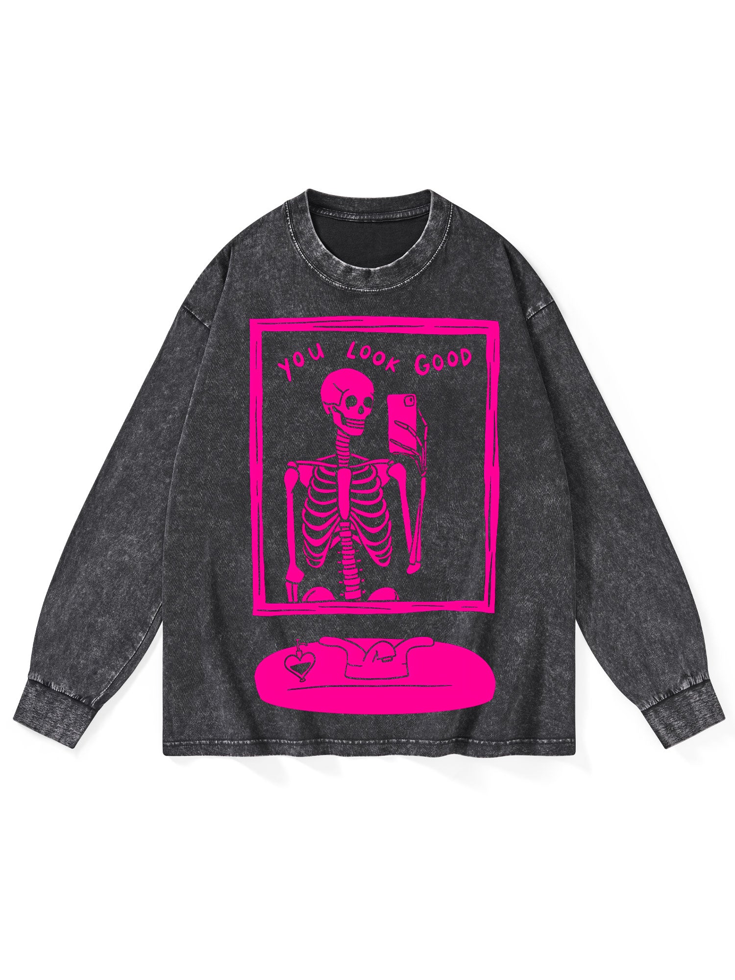 YOU LOOK GOOD WASHED LONG-SLEEVE TSHIRT
