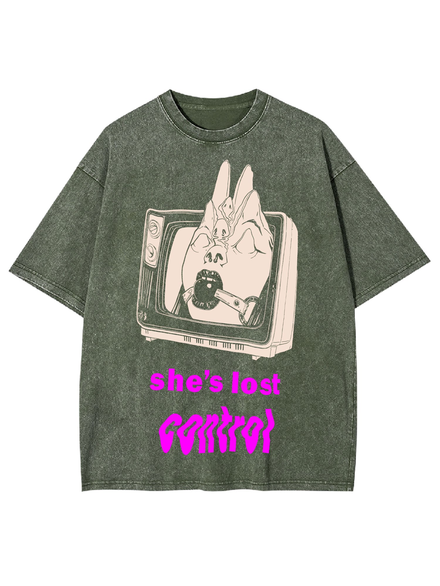 She's Lost Control Washed Tshirt