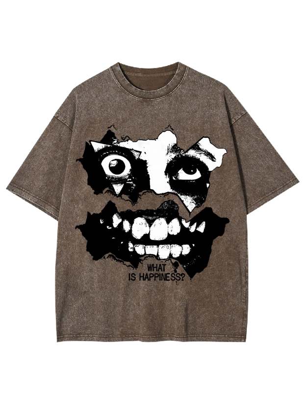 What Is Happiness? Washed Tshirt