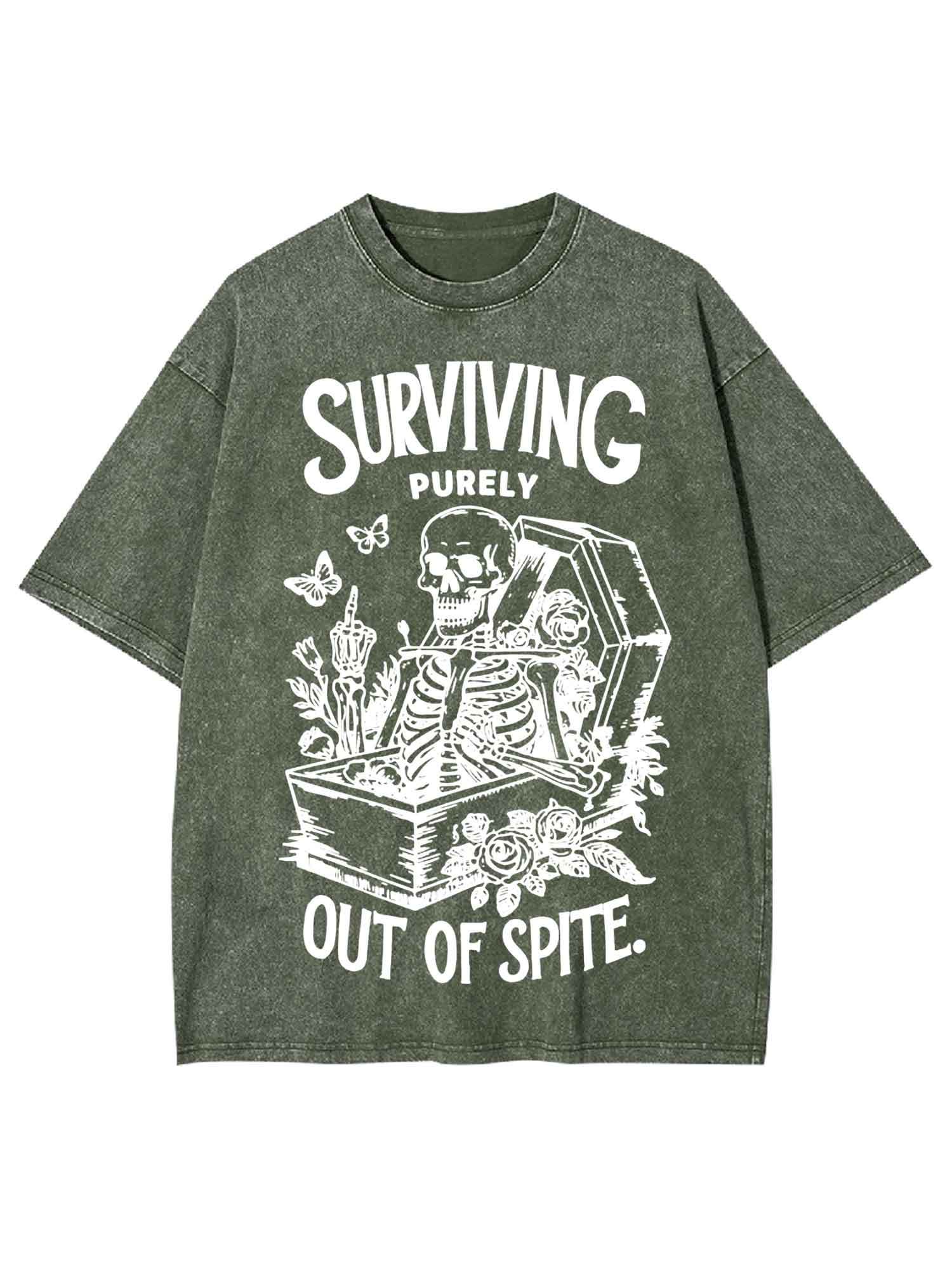 Surviving Purely Out Of Spite Washed Tshirt