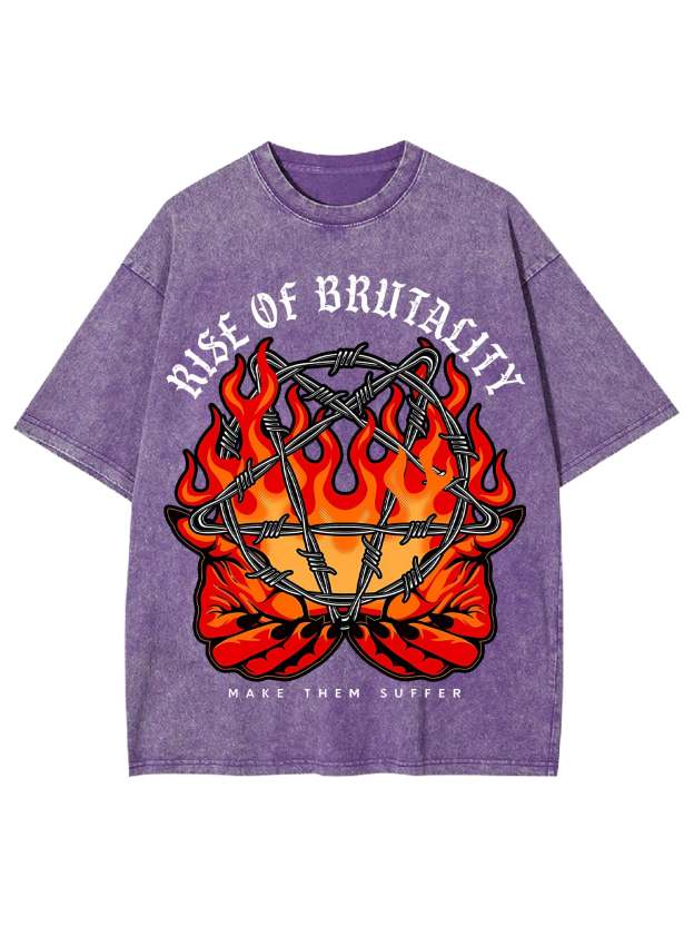 Rise Of Brutality Washed Tshirt