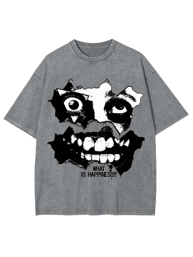 What Is Happiness? Washed Tshirt