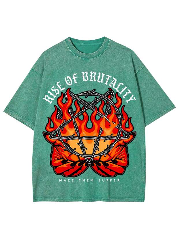 Rise Of Brutality Washed Tshirt