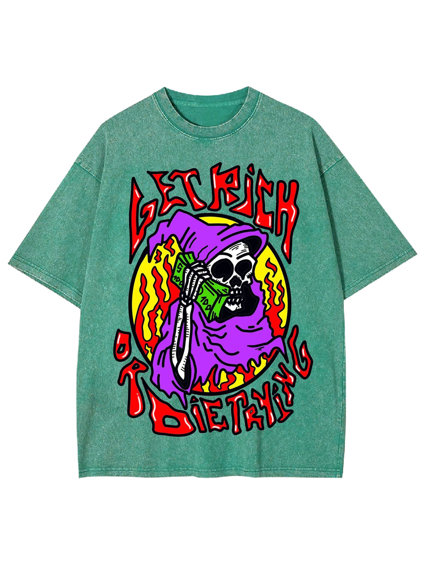 Get Rich Or Die Trying Washed Tshirt