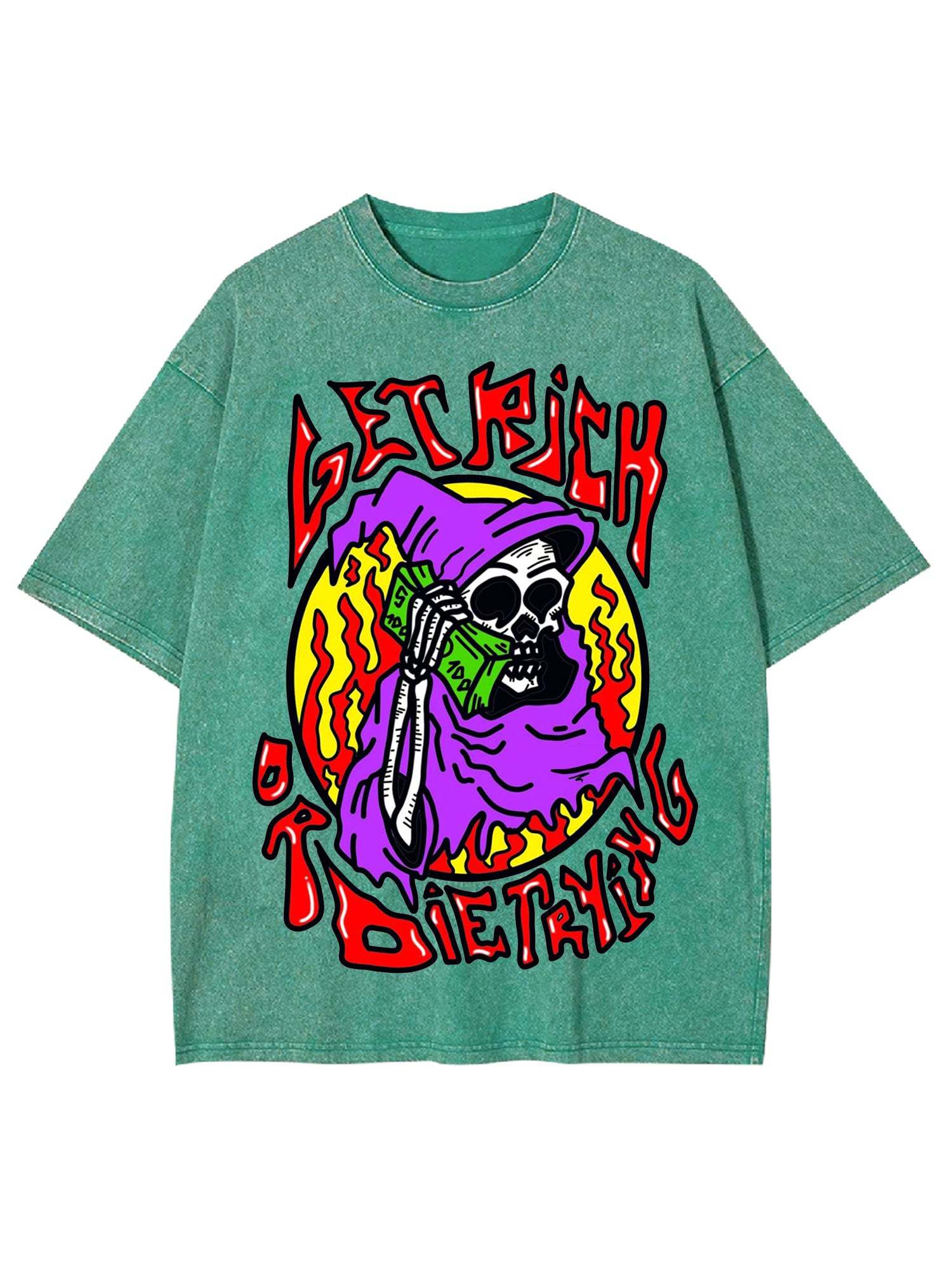 Get Rich Or Die Trying Washed Tshirt