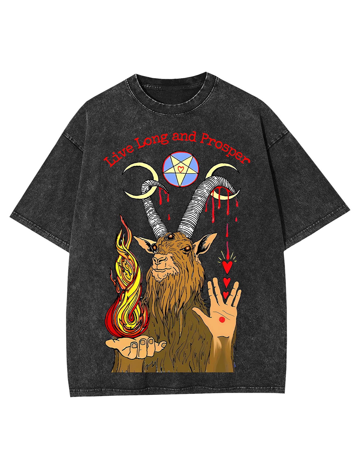 LIVE LONG AND PROSPER WASHED TSHIRT