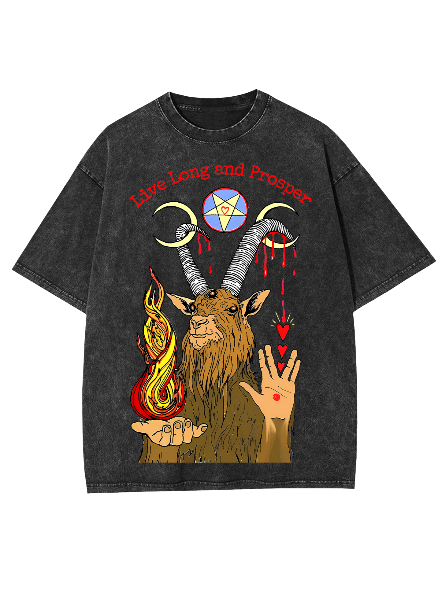 LIVE LONG AND PROSPER WASHED TSHIRT-ClassyOutlaw Sale