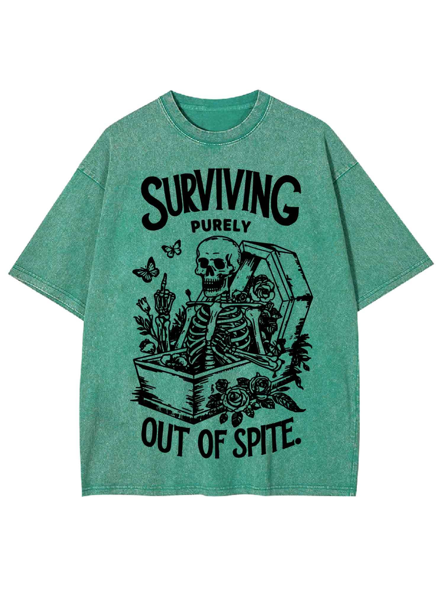 Surviving Purely Out Of Spite Washed Tshirt