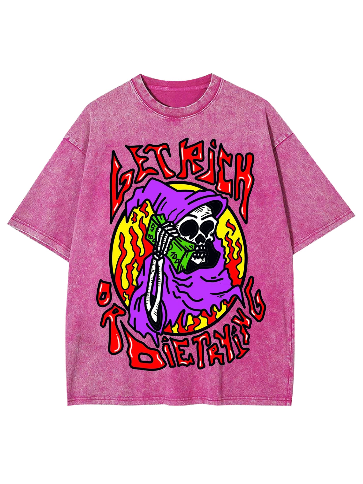 Get Rich Or Die Trying Washed Tshirt