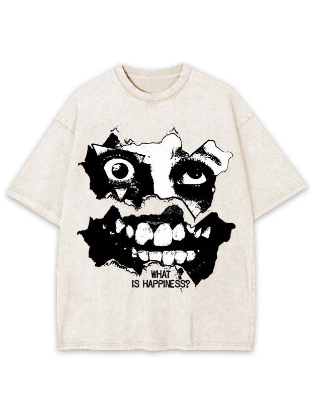What Is Happiness? Washed Tshirt