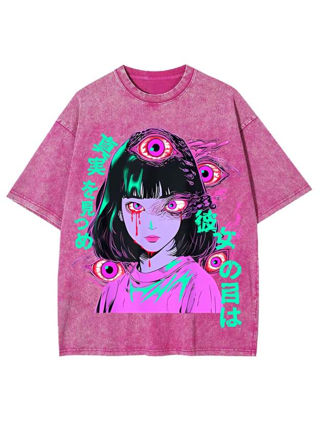 Her Eyes Gaze Into The Truth Washed Tshirt