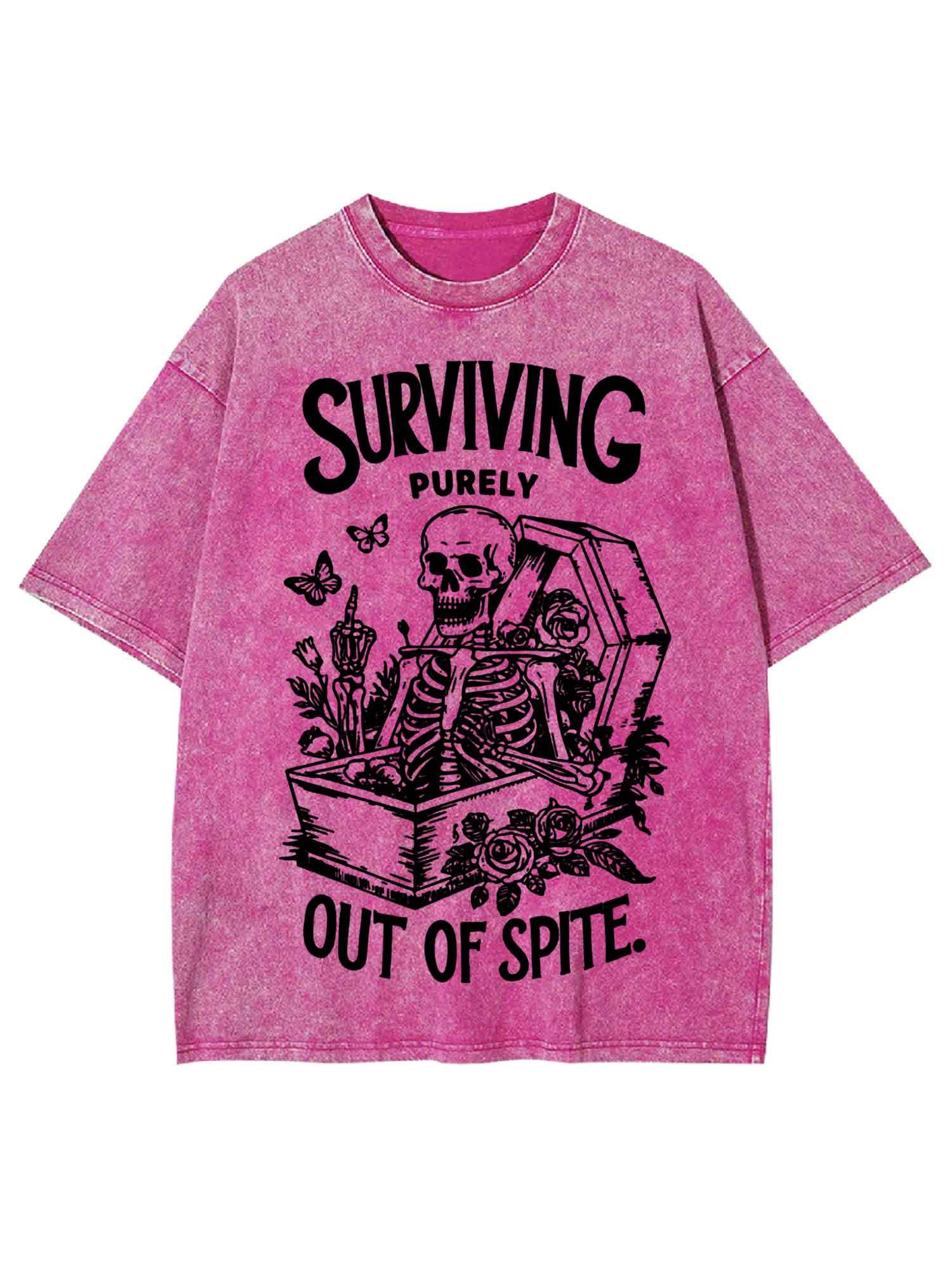 Surviving Purely Out Of Spite Washed Tshirt