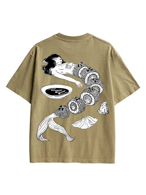 Human Sushi Slices  Double Sided Print Washed TShirt