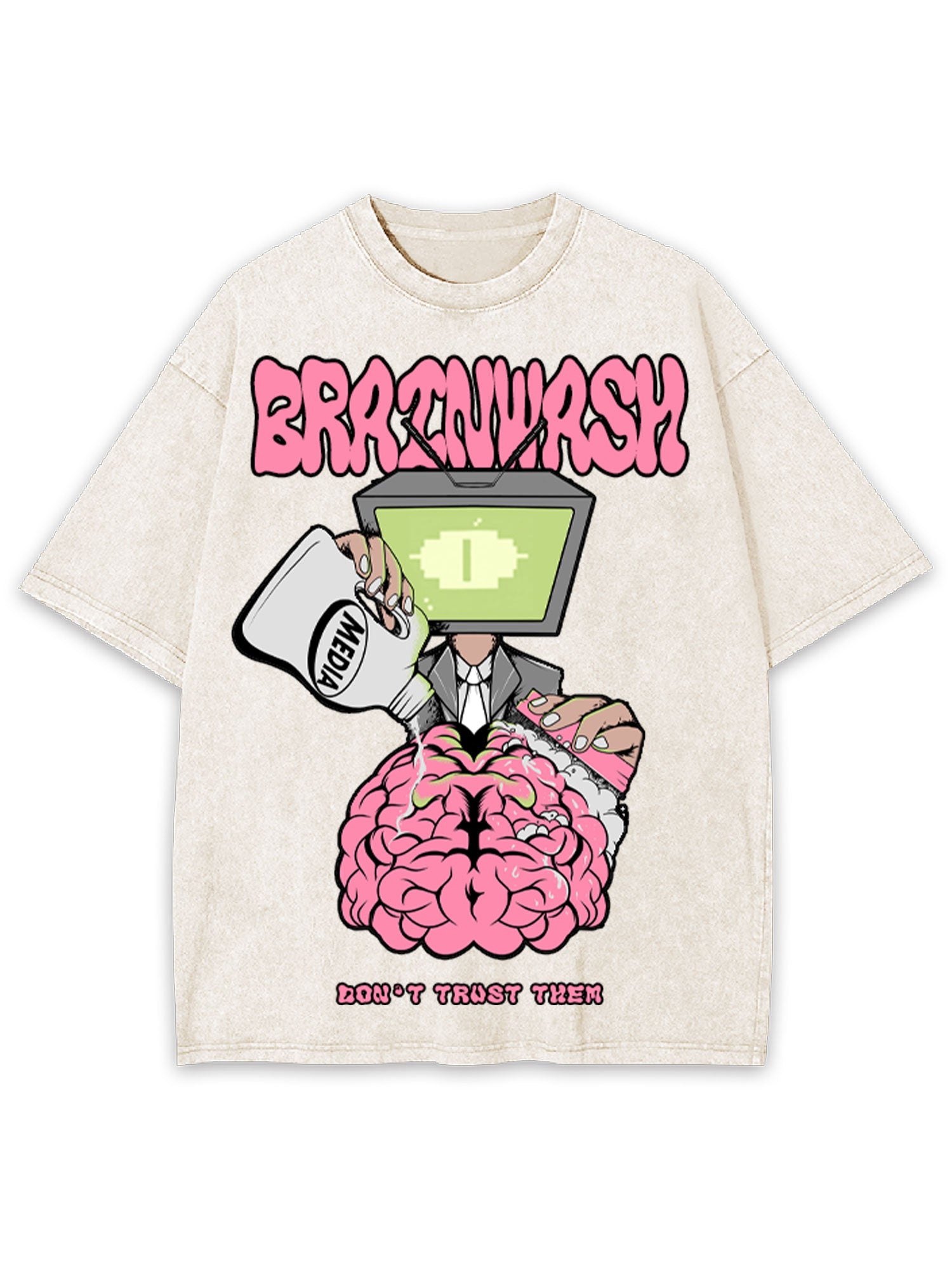 Brain Wash Washed Tshirt