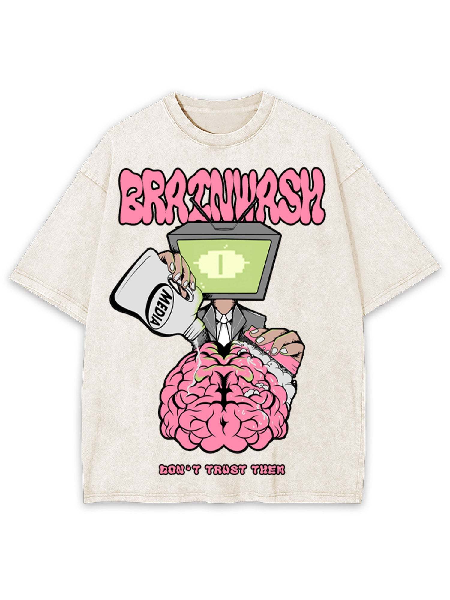 Brain Wash Washed Tshirt
