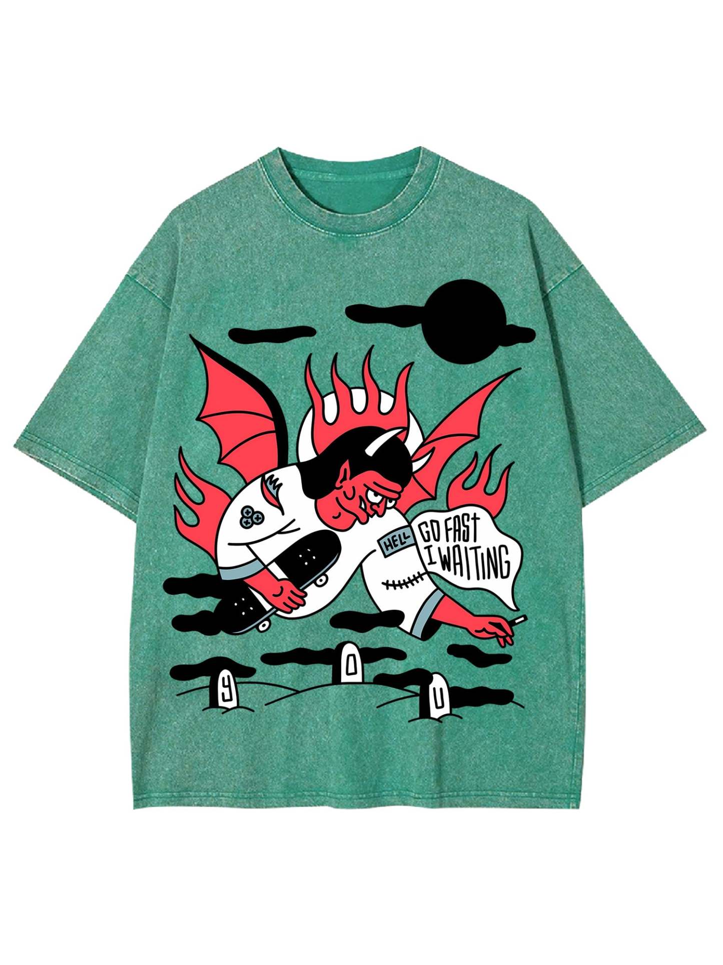GO FAST WASHED TSHIRT