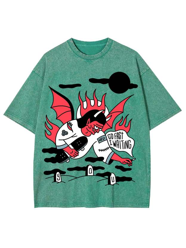 GO FAST WASHED TSHIRT