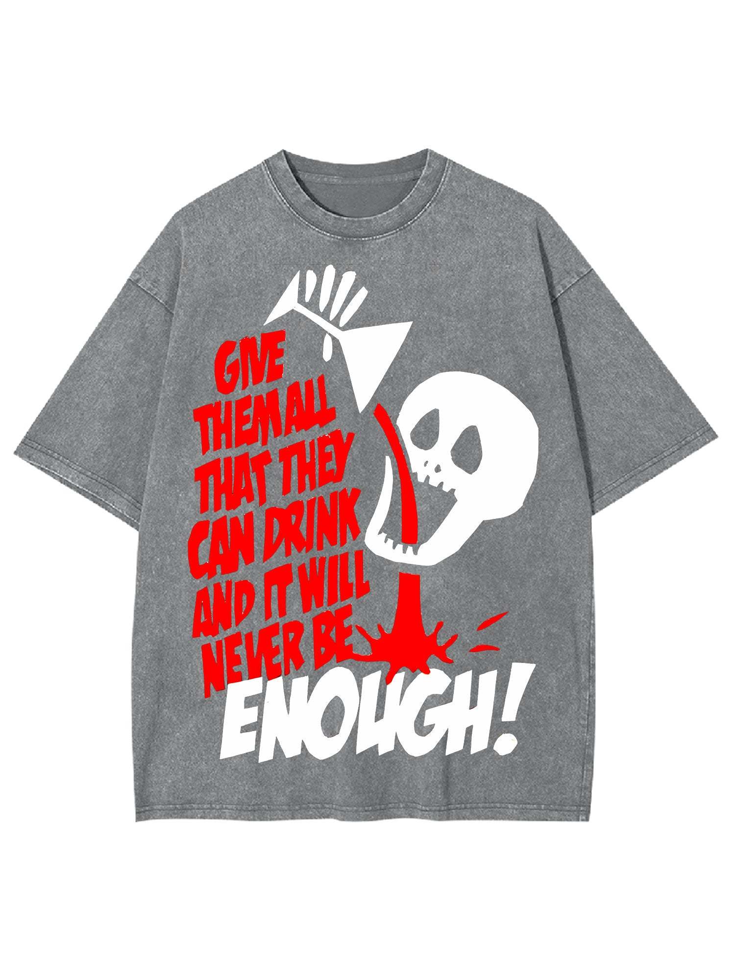 Never Enough Washed Tshirt-ClassyOutlaw Sale