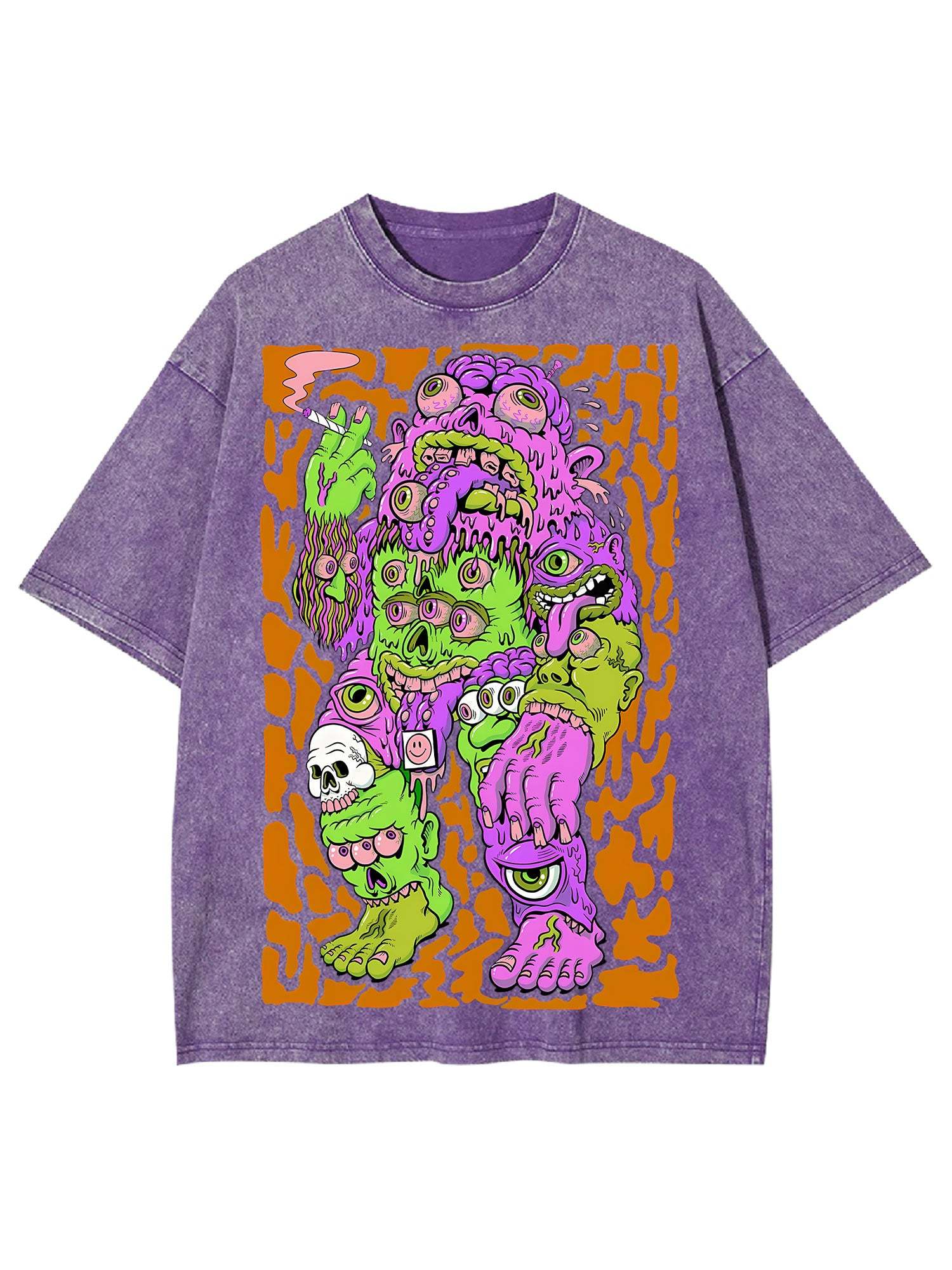 Amalgamation Monster Washed Tshirt-ClassyOutlaw Sale