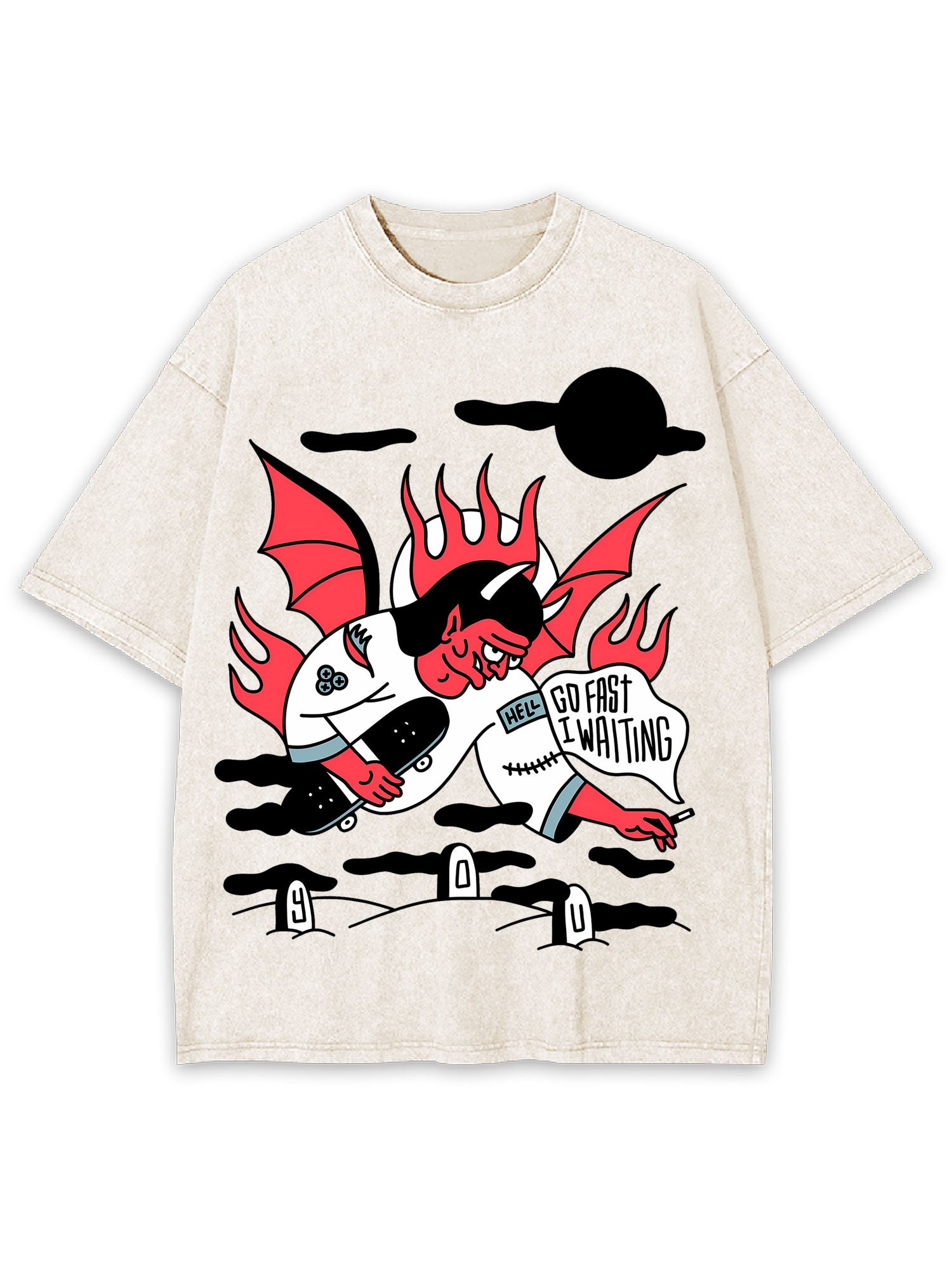 GO FAST WASHED TSHIRT