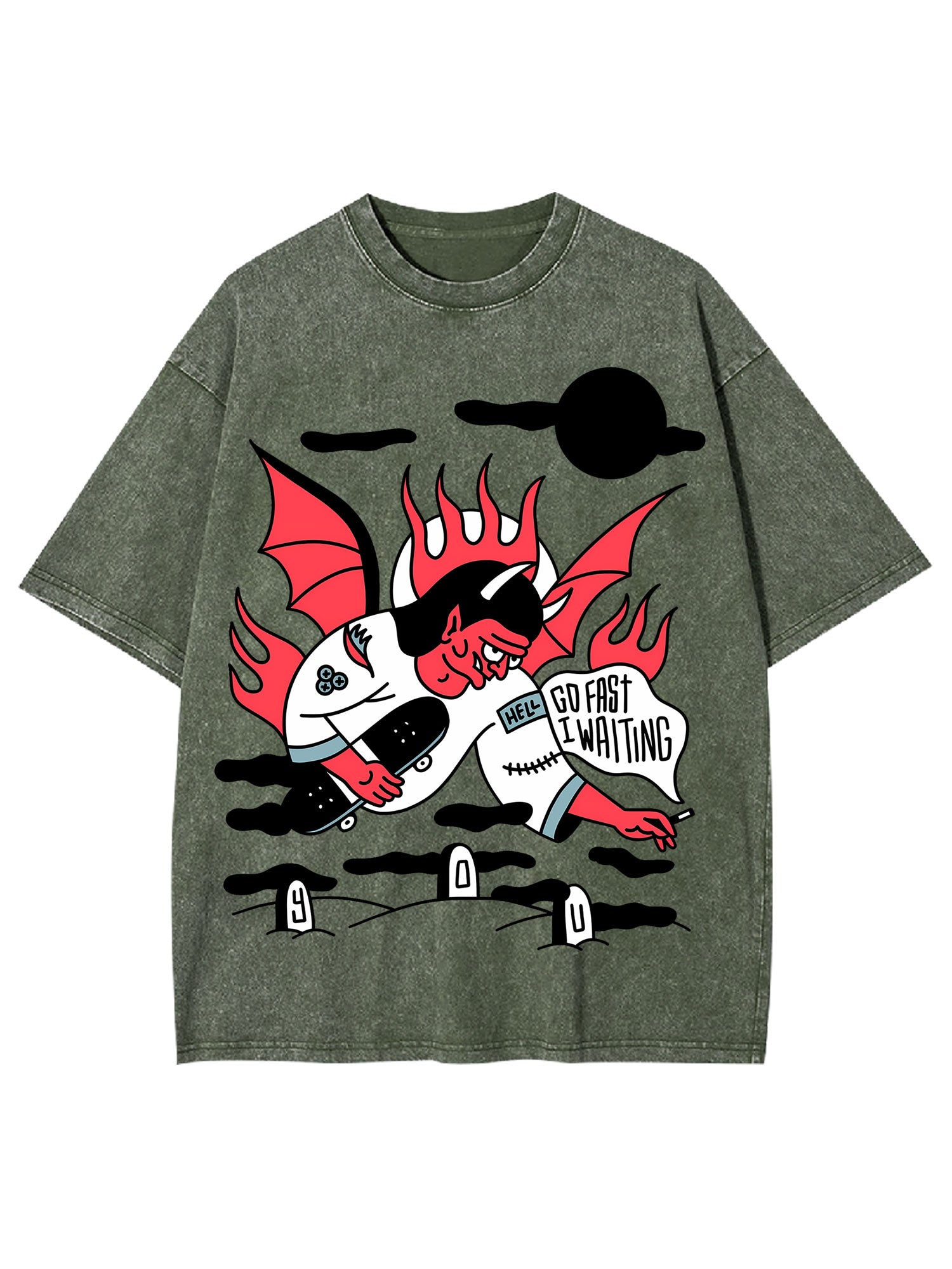 GO FAST WASHED TSHIRT