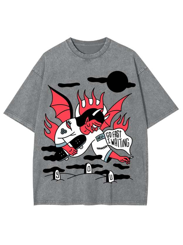 GO FAST WASHED TSHIRT