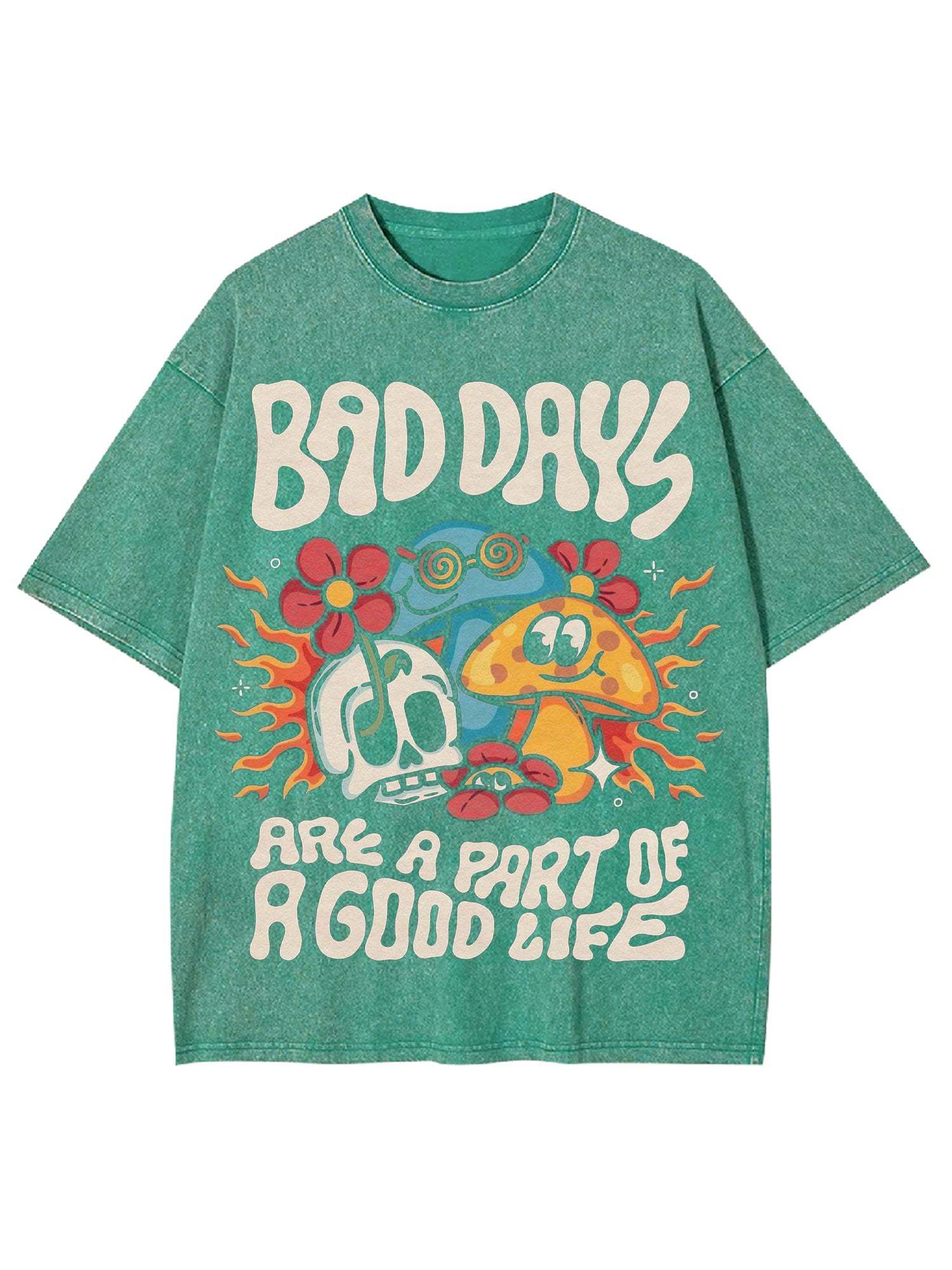 Bad Days Are A Part Of A Good Life Washed Tshirt-ClassyOutlaw Sale