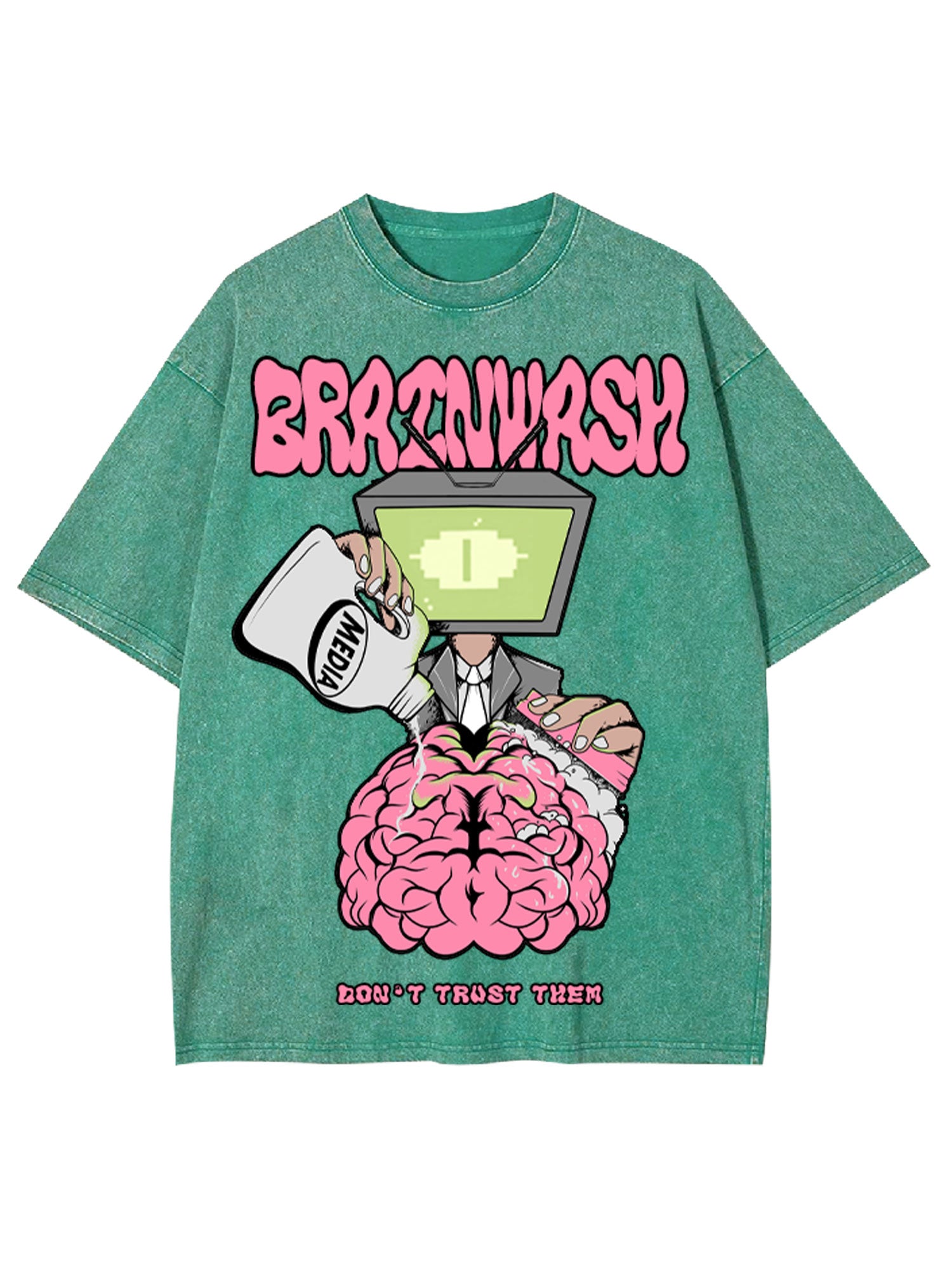 Brain Wash Washed Tshirt