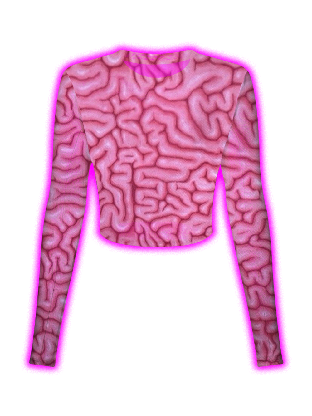 Pink Mind Maze Mesh Top