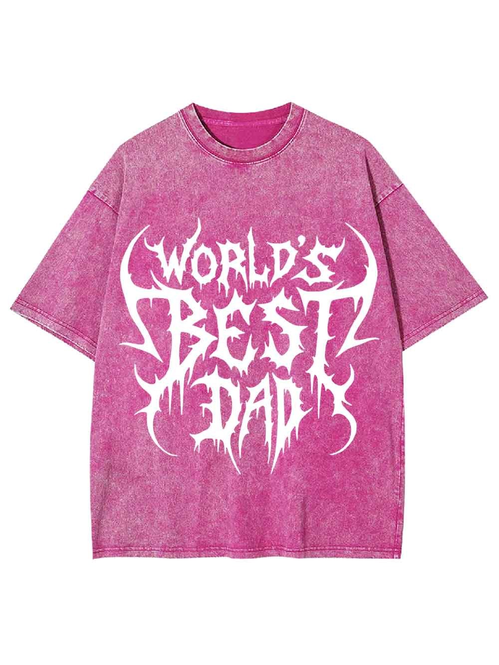 World's Best Dad Washed Tshirt