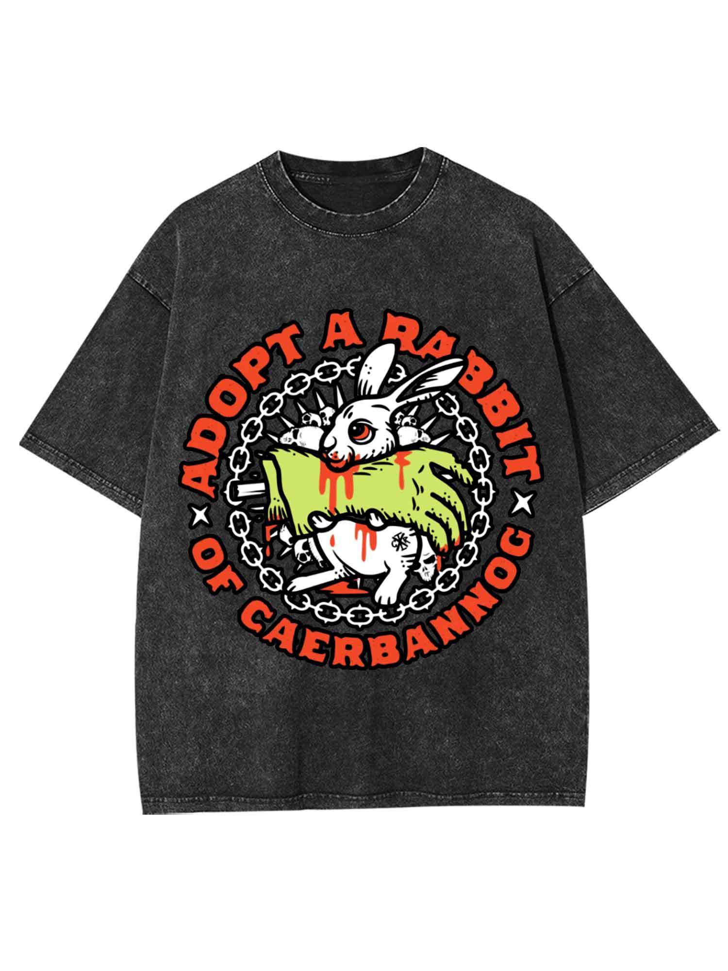 Adopt A Rabbit Of Caerbannog Washed Tshirt