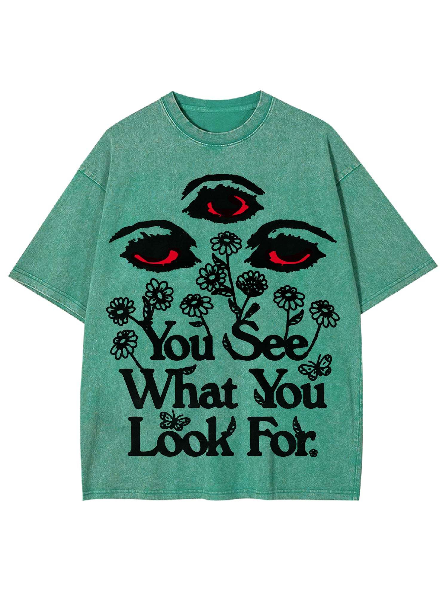 You See What You Look For Washed Tshirt
